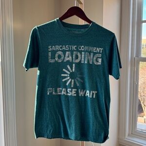 Hybrid Men’s Heathered “Sarcastic Comment Loading” Graphic T-Shirt, Small